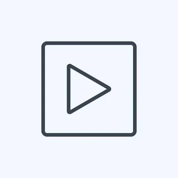 Icon Slideshow. suitable for Photo Editing symbol. line style. simple design  Illustrazione stock