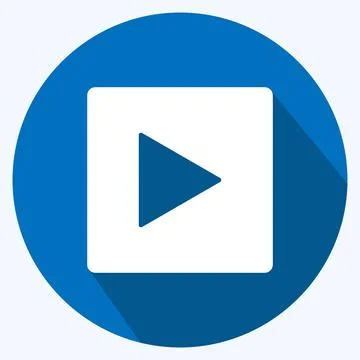 Icon Slideshow. suitable for Photo Editing symbol. long shadow style. simple  Illustrazione stock