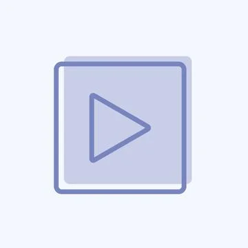 Icon Slideshow. suitable for Photo Editing symbol. two tone style. simple des Illustrazione stock