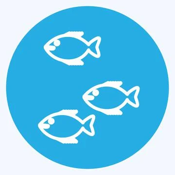 Icon Small Fish. suitable for Sea symbol. blue eyes style. simple design edit イラスト素材