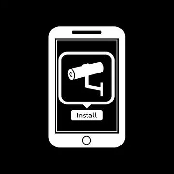 Icon of smart phone mobile security application illustration design Stock Illustration
