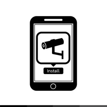 Icon of smart phone mobile security application illustration design Stock Illustration