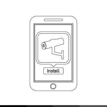 Icon of smart phone mobile security application illustration design Stock Illustration