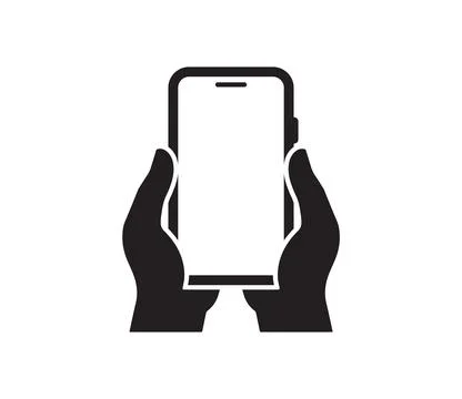 Icon of Smartphone Held in Two Hands Stock-Illustration