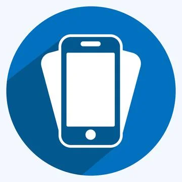 Icon Smartphone Shake. suitable for web interface symbol. long shadow style.  イラスト素材