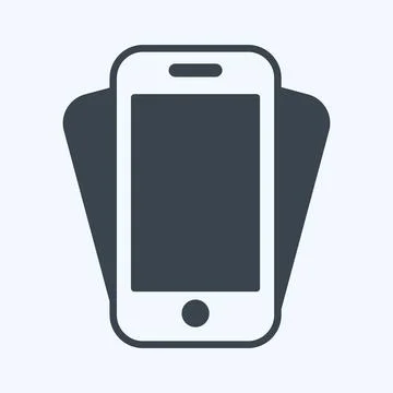 Icon Smartphone Shake. suitable for web interface symbol. glyph style. simple Illustrazione stock
