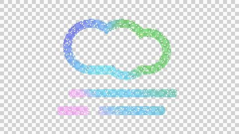 Icon smog is made up of LED square shapes. There are bright diodes and there are Illustrazione stock
