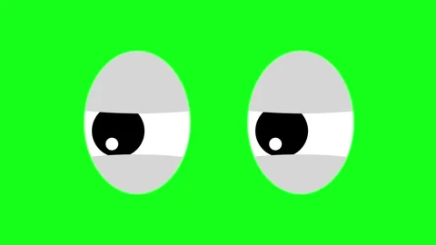 Icon sneer eye blinking glance right left cartoon animated eyes badmood gre.. Stock Footage 307077065