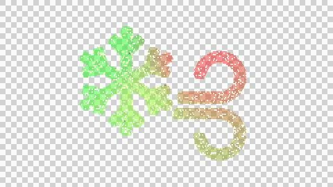 Icon snow blowing is made up of LED square shapes. There are bright diodes and Stock Illustration