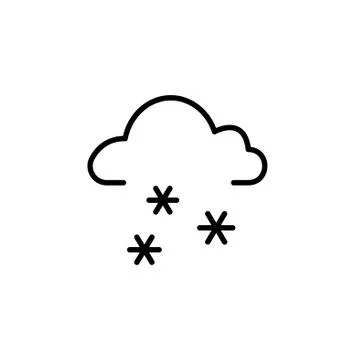 Icon of snow. vector illustration black on white background Stock Illustration