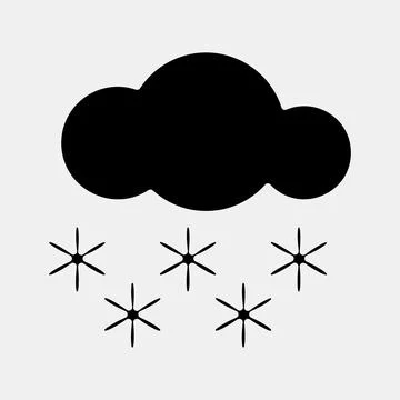 Icon snowing. Weather elements symbol. Icons in glyph style. Good for print.. イラスト素材