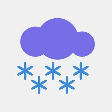 Icon snowing. Weather elements symbol. Icons in flat style. Good for prints.. イラスト素材
