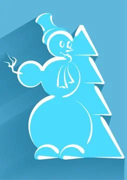 Icon of snowman Stock Illustration