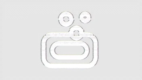 Icon soap is distorted. Glitch. Noise, chromatic aberration, geometric Stock Footage 301443008