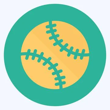 Icon Soft Ball - Flat Style - Simple illustration,Editable stroke 스톡 일러스트