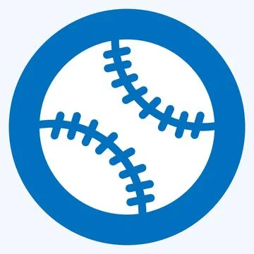 Icon Soft Ball - Long Shadow Style - Simple illustration,Editable stroke 스톡 일러스트