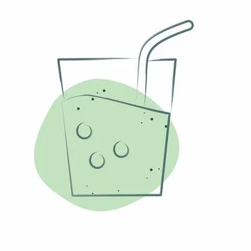 Icon Soft Drink. related to BBQ symbol. Color Spot Style. design editable Stock Illustration