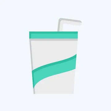 Icon Soft Drink. related to Beverages symbol. flat style. design editable Ilustración de archivo