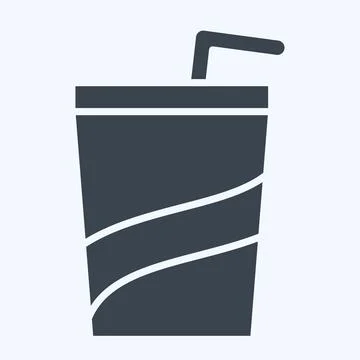 Icon Soft Drink. related to Beverages symbol. glyph style. design editable Ilustración de archivo