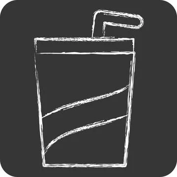 Icon Soft Drink. related to Beverages symbol. chalk Style. design editable Ilustración de archivo