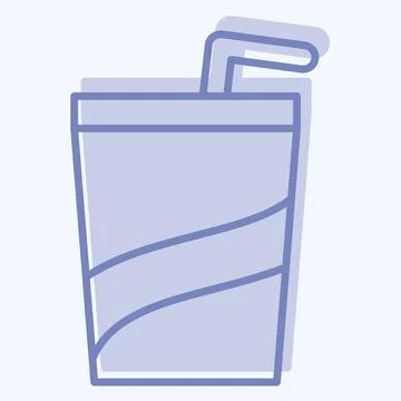 Icon Soft Drink. related to Beverages symbol. two tone style. design editable Ilustración de archivo
