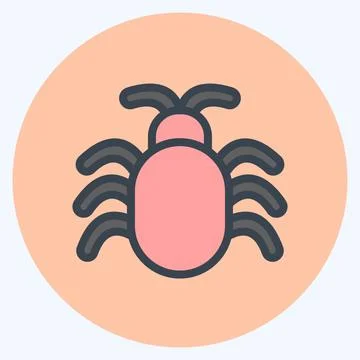 Icon Software Bug. suitable for Security symbol. color mate style. simple des 스톡 일러스트