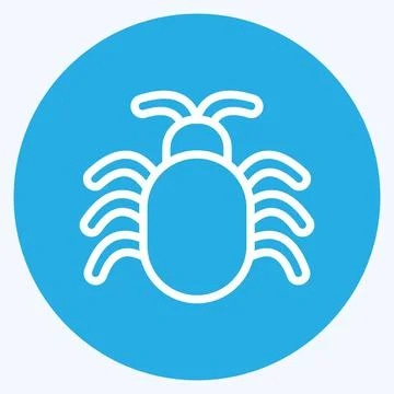 Icon Software Bug. suitable for Security symbol. blue eyes style. simple desi イラスト素材