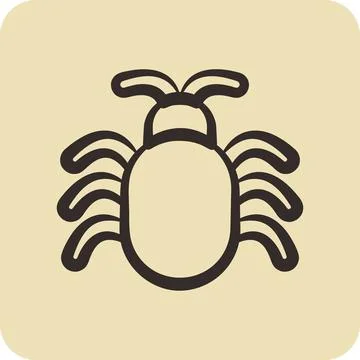 Icon Software Bug. suitable for Security symbol. hand drawn style. simple d.. Illustrazione stock