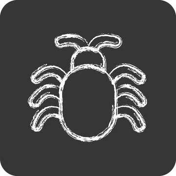 Icon Software Bug. suitable for Security symbol. chalk Style. simple design.. Stock Illustration