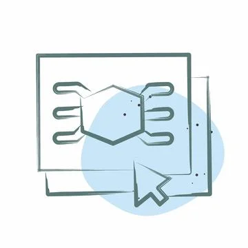 Icon Software. related to 3D Visualization symbol. Color Spot Style. simple.. Stock Illustration