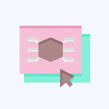 Icon Software. related to 3D Visualization symbol. flat style. simple desig.. Stock Illustration