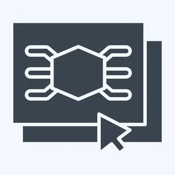 Icon Software. related to 3D Visualization symbol. glyph style. simple desi.. Stock Illustration