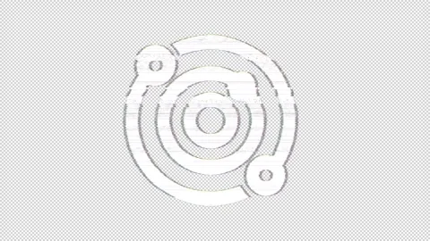 Icon solar system is distorted. Glitch. Noise, chromatic aberration, geometric Stock Footage 306904495