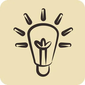 Icon Solving. related to Machine Learning symbol. hand drawn style. simple .. イラスト素材