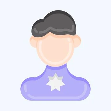 Icon Sore Throat. suitable for flu symbol. flat style. simple design editable Stock Illustration