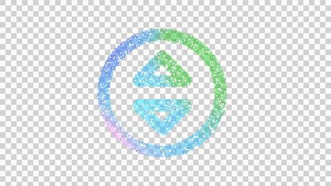 Icon sort circle is made up of LED square shapes. There are bright diodes and Illustrazione stock