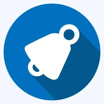 Icon Sound Active. suitable for Mobile Apps symbol. long shadow style. simple Stock Illustration