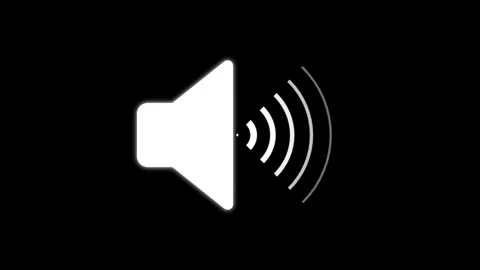 Icon of Sound on a Green Screen (Chroma Key) Background. Isolated Symbol of.. Stock Footage 303069550