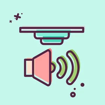 Icon Sound Sensors. related to Sensors symbol. MBE style. design editable Stock Illustration