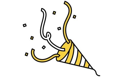 Icon sounding cracker, simple line drawing 스톡 일러스트