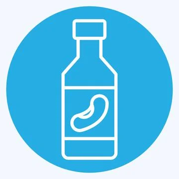 Icon Soy Milk. related to Beverages symbol. blue eyes style. design editable Ilustración de archivo