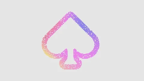 Icon spade is made up of LED square shapes that shimmer and flicker. There are Stock Footage 300450994