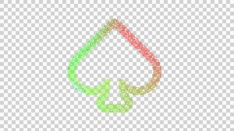 Icon spade is made up of LED square shapes. There are bright diodes and there Stock Illustration