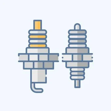 Icon Spark Plug. related to Racing symbol. doodle style. simple design edit.. Stock Illustration