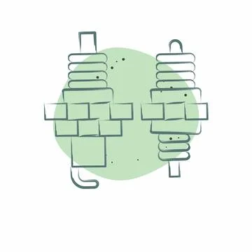 Icon Spark Plug. related to Racing symbol. Color Spot Style. simple design .. Stock Illustration