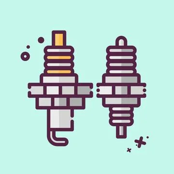 Icon Spark Plug. related to Racing symbol. MBE style. simple design editabl.. 스톡 일러스트