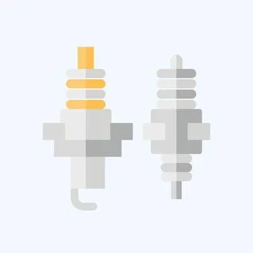 Icon Spark Plug. related to Racing symbol. flat style. simple design editab.. Stock Illustration
