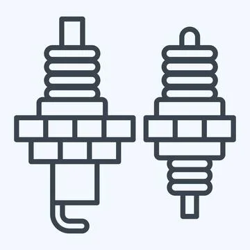 Icon Spark Plug. related to Racing symbol. line style. simple design editab.. Stock Illustration