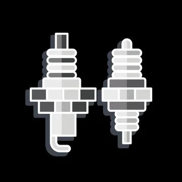 Icon Spark Plug. related to Racing symbol. glossy style. simple design edit.. 스톡 일러스트