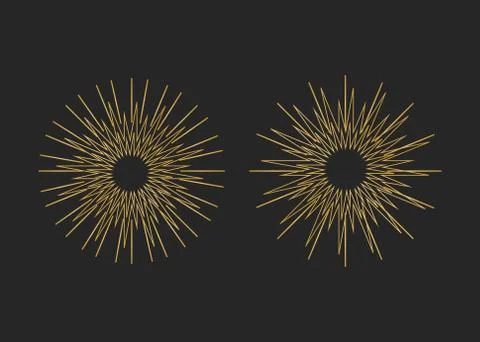 Icon sparkle line. Bright firework, decoration twinkle, shiny flash Stock Illustration